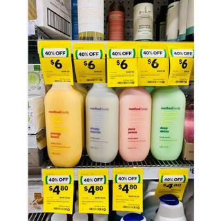 Sữa tắm method body úc 535ml, hàng chuẩn úc đi air