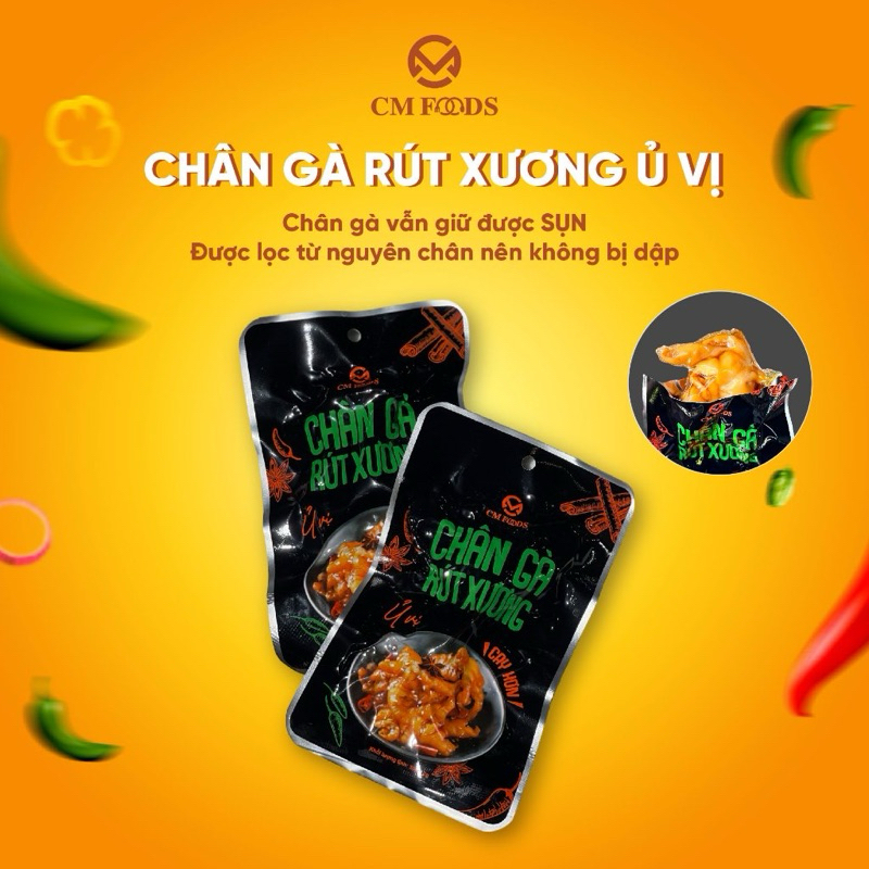 Chân Gà Ủ Vị - Chân Gà Rút xương - Tai Heo Ủ vị Cm food