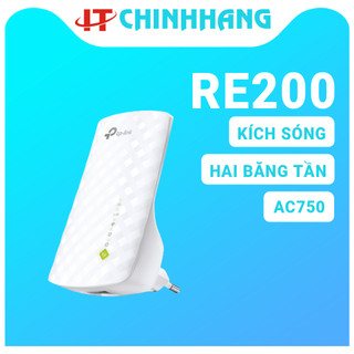Bộ mở rộng sóng Wi-Fi AC750 Tp-link RE200 Hàng FPT-TCT bảo hành 2 năm