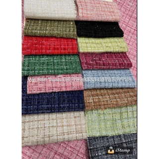 Vải dạ tweed nhung kim tuyến 120