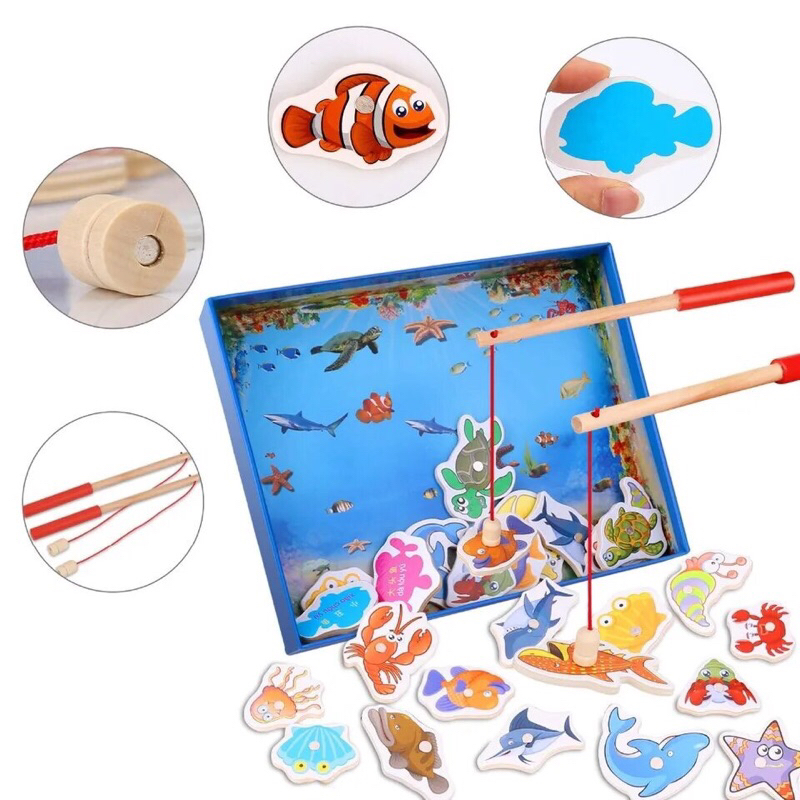 Đồ chơi câu cá gỗ