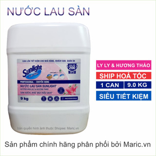 [CHỈ SHIP HOẢ TỐC] Nước lau sàn Sunlight can lớn 9kg, túi vòi 3.6kg