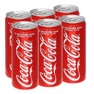 Lốc 6 lon cocacola vị nguyên bản 320ml và 235ml