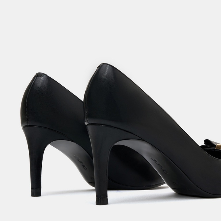 Giày Cao Gót Nữ 7cm Thời Trang JUNO Trang Trí Nơ CG07149