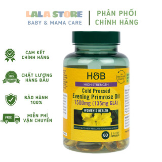 Tinh dầu hoa anh thảo Natural Evening Primrose Oil 1500mg HOLLAND & BARRETT 120 viên Anh Quốc
