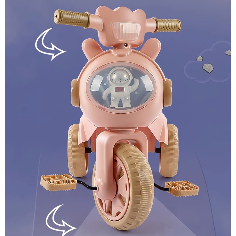 Xe đạp 3 bánh phi hành gia cho bé 2-5 tuổi