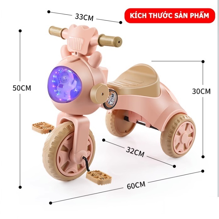 Xe đạp 3 bánh phi hành gia cho bé 2-5 tuổi