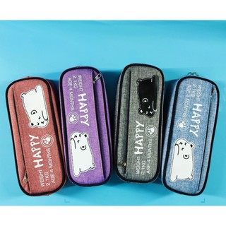 JS9763 - Túi bút vải Happy Bear.
