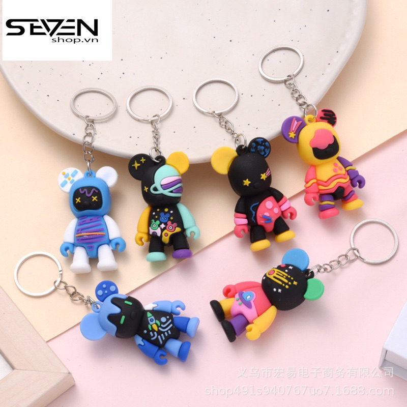 Móc Khoá Gấu Sắc Màu Đáng Yêu