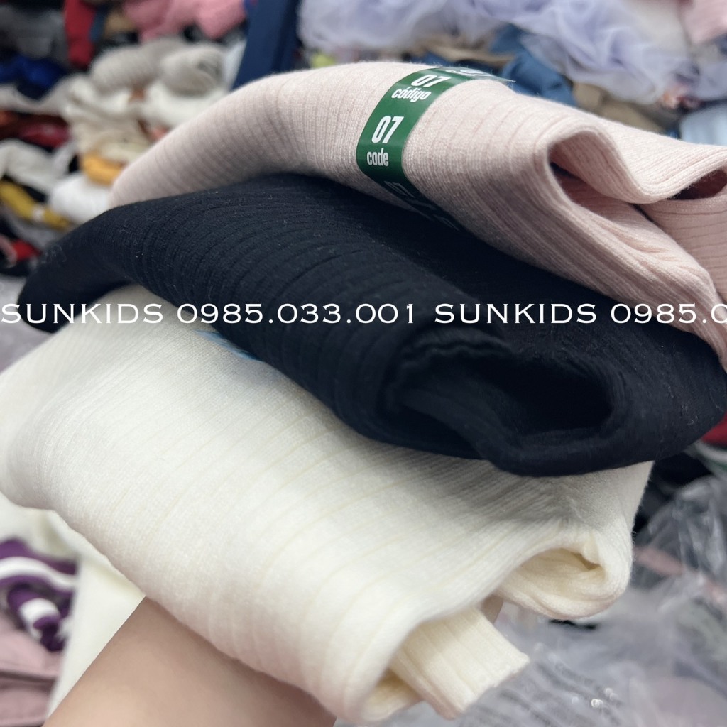 Áo len bé gái cổ lọ giữ nhiệt 3 màu