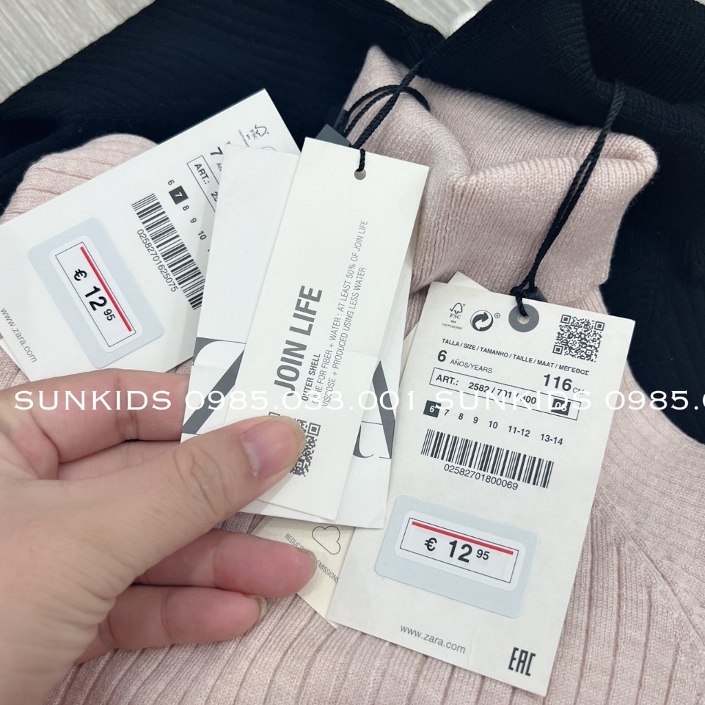 Áo len bé gái cổ lọ giữ nhiệt 3 màu