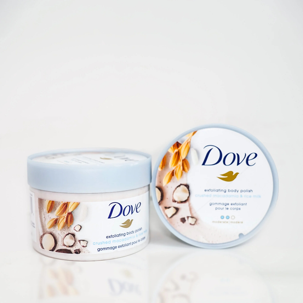 Tẩy Da Chết Toàn Thân DOVE Chăm Sóc Da Dưỡng Trắng Cấp Ẩm Exfoliating Body Polish