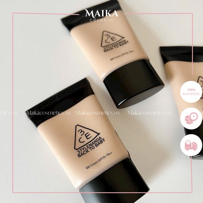 Kem nền 3CE Back To Baby BB Cream