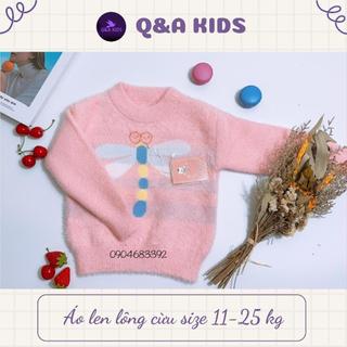 Áo len lông cừu size 11-25 kg họa tiết hình dễ thương, áo len cho bé gái chất lông cừu mềm dày dặn