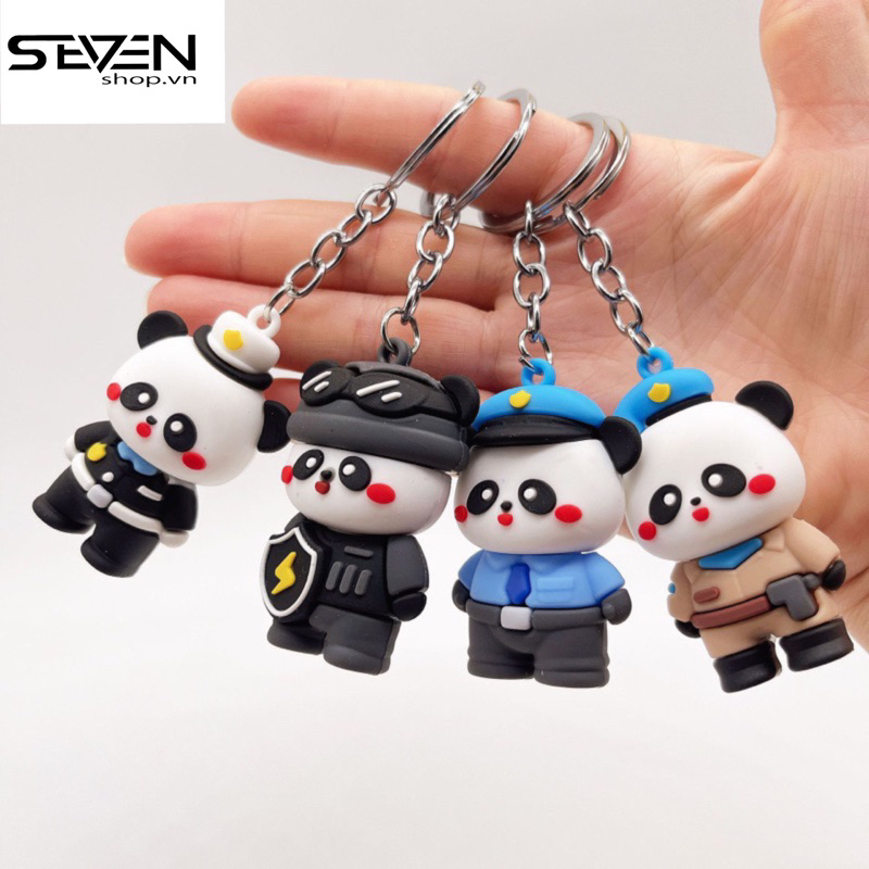 Móc Khoá Gấu Trúc Cảnh Sát - Mẫu To Đẹp