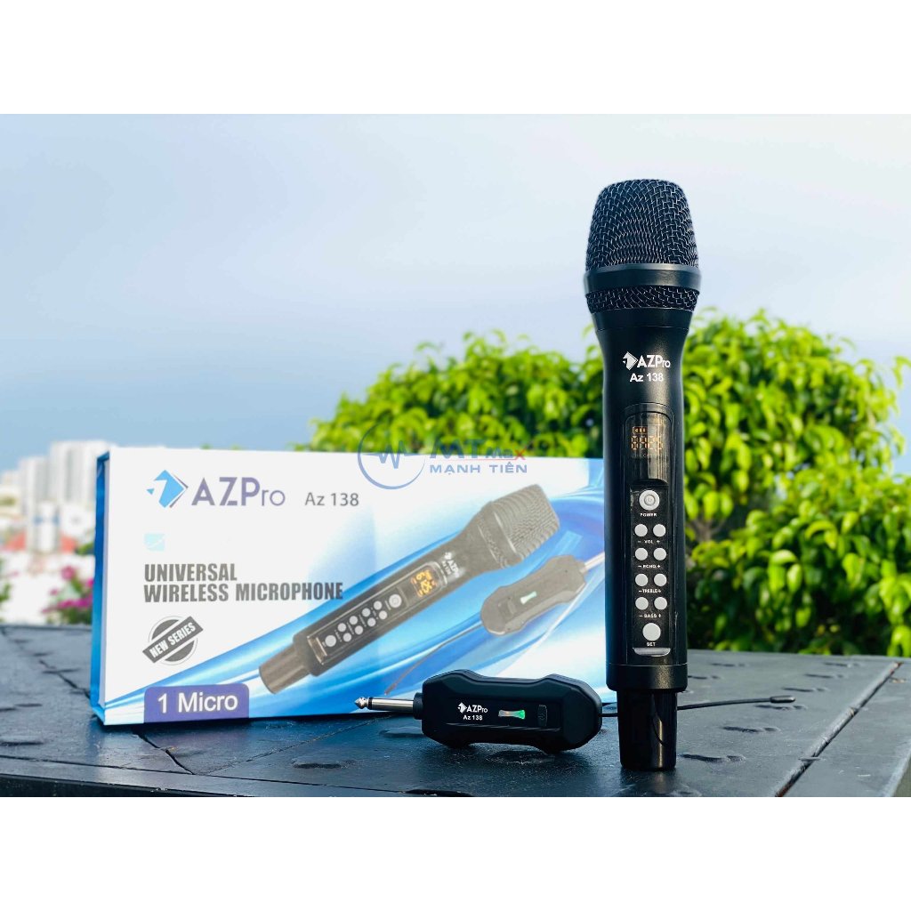 Micro Đa Năng AZpro Az138 Chỉnh Bass, Treble, Echo, Âm Lượng Ngay Trên Thân Mic Phù Hợp Với Amply, Loa Kéo, Mixer