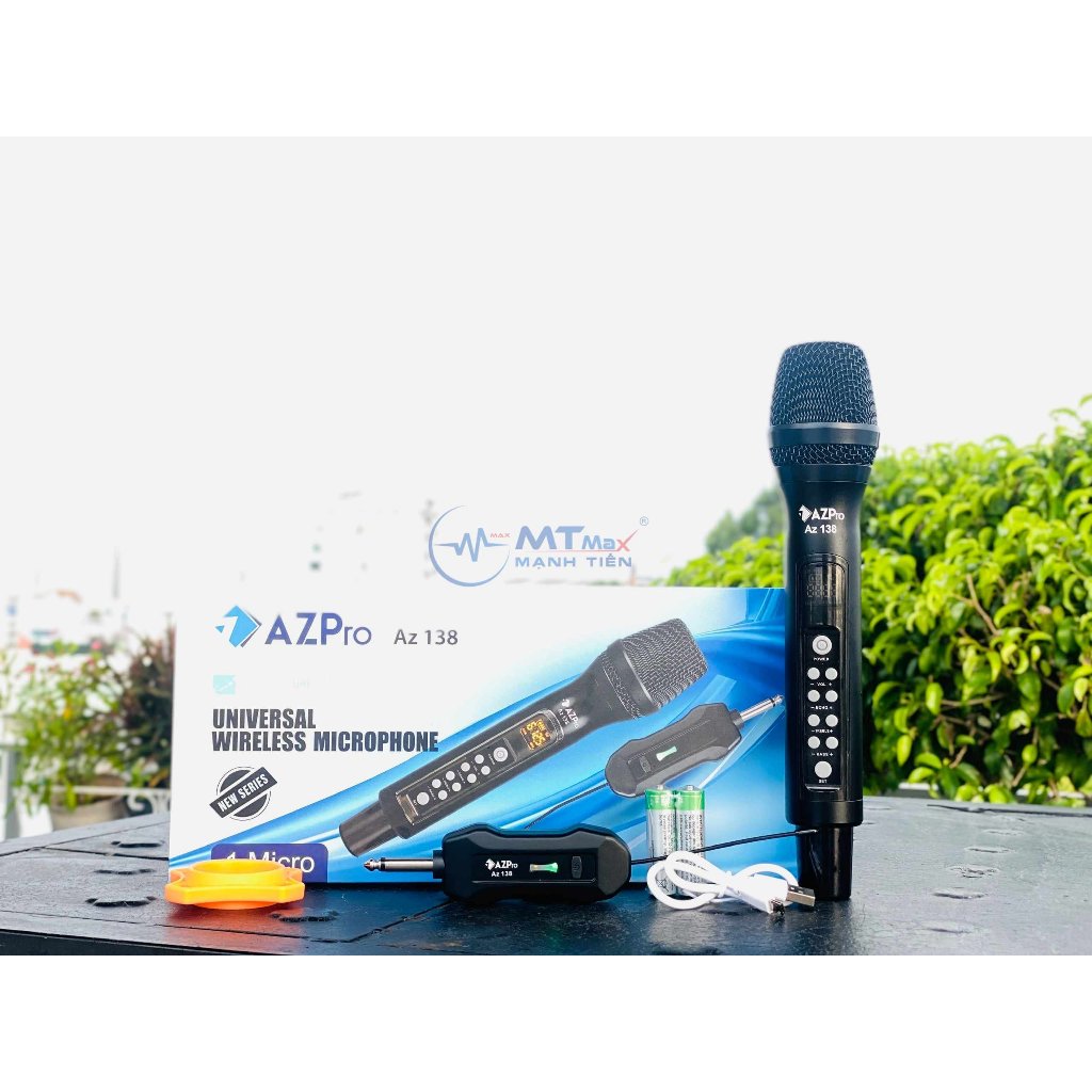 Micro Đa Năng AZpro Az138 Chỉnh Bass, Treble, Echo, Âm Lượng Ngay Trên Thân Mic Phù Hợp Với Amply, Loa Kéo, Mixer
