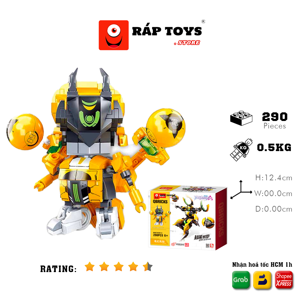 [Có Sẵn Full Box] Đồ Chơi Lắp Ráp Mô Hình Sluban Alpha Robot Yellow | Mô hình technic 290 PCS