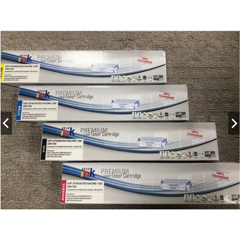 Hộp mực máy in màu HP LaserJet Pro CP 1025 CP1025 1026nw 1027nw M175nw 126A 126 CE310 CE311 CE312 CE313 Canon 7018 7018C