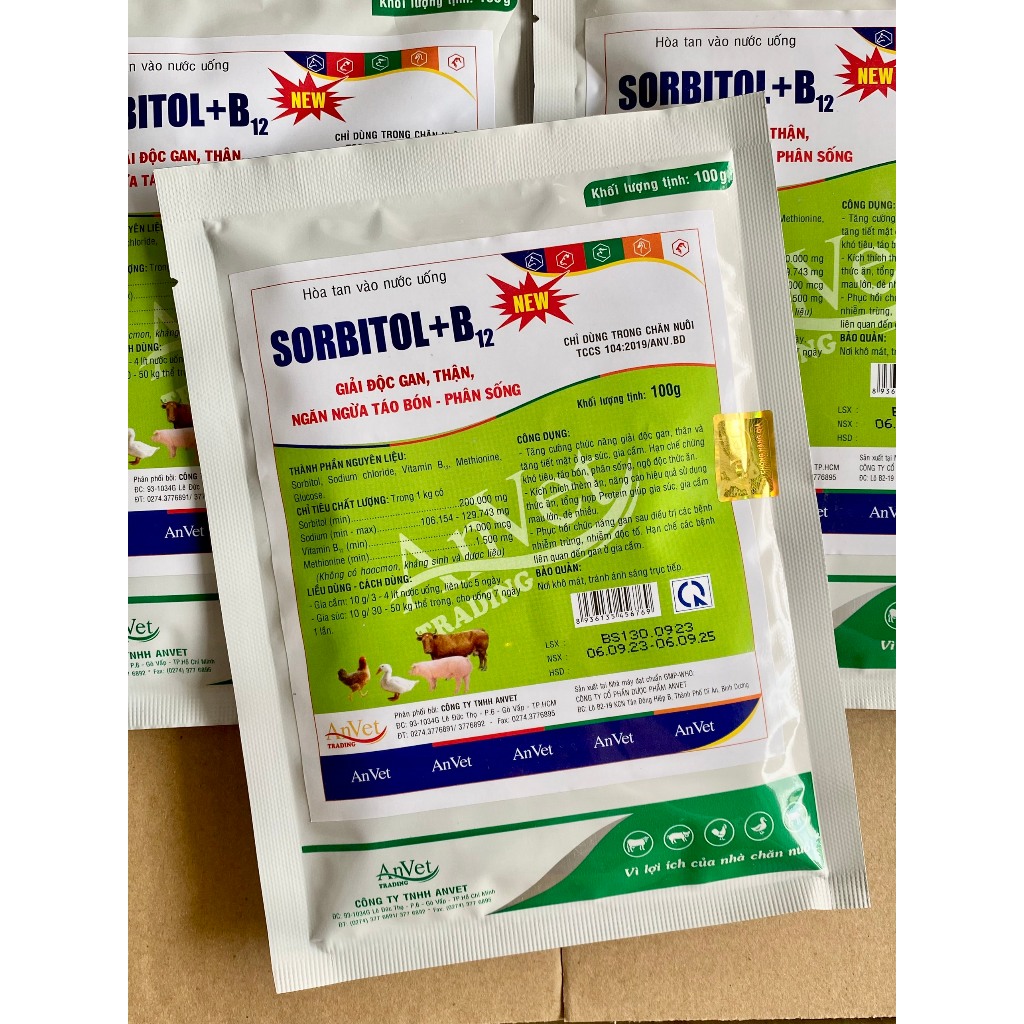 Sorbitol+B12 100g Giải Độc Gan Thận, Ngăn Ngừa Táo Bón-Phân Sống