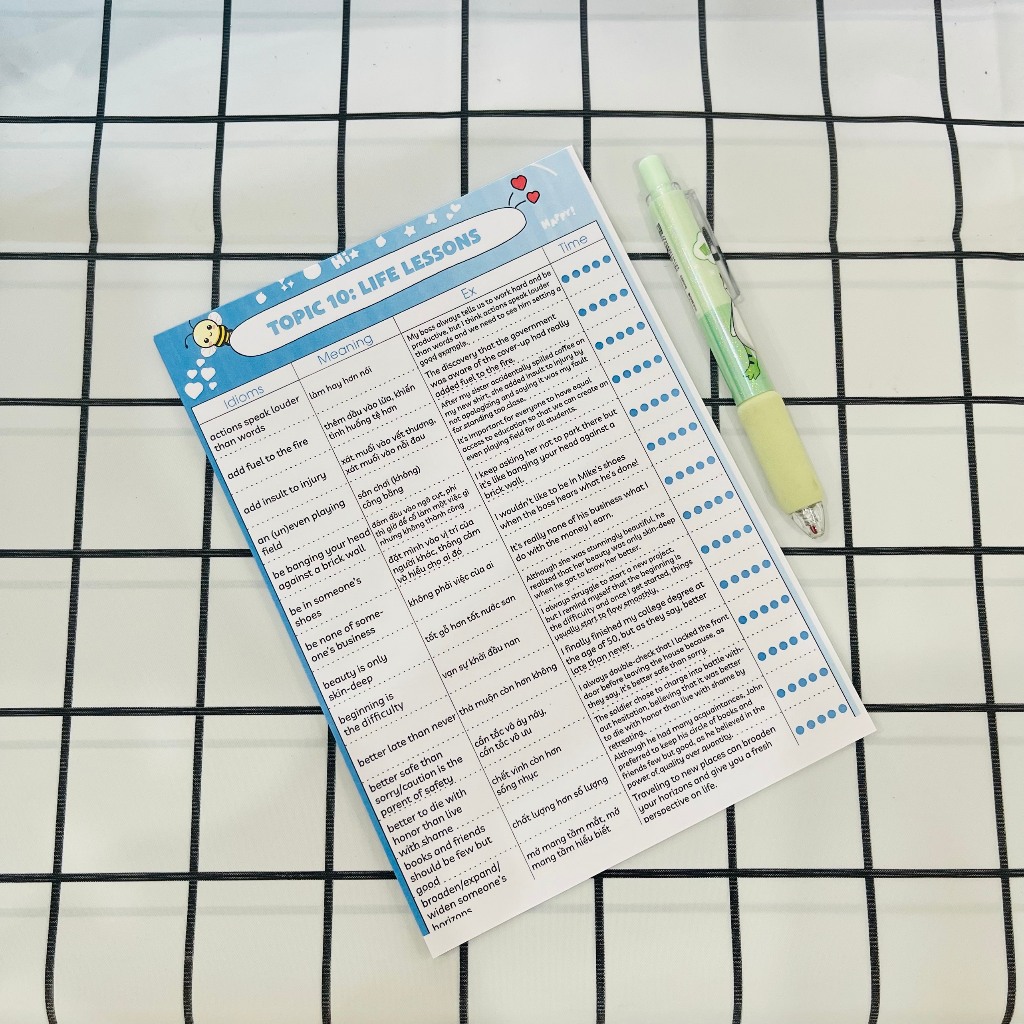 Takenote 1500+ Idioms và Collocations theo chủ đề thông dụng nhất