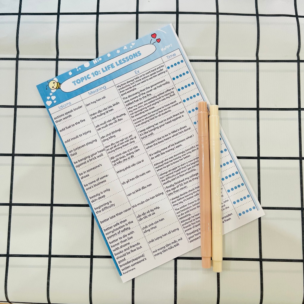 Takenote 1500+ Idioms và Collocations theo chủ đề thông dụng nhất