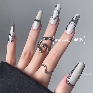 Nailbox Thiết Kế Mẫu Trắng Tráng Gương Bạc Sang Xịn Mịn 22