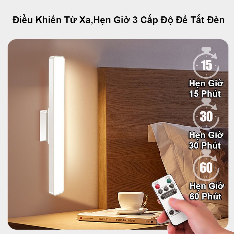 Đèn Học Chống Cận Gắn Tường Có Hít Nam Châm Với Chế Độ Tích Điện- Đèn Bàn Học Công Suất 3000mAh Điều Khiển Từ Xa Tiện