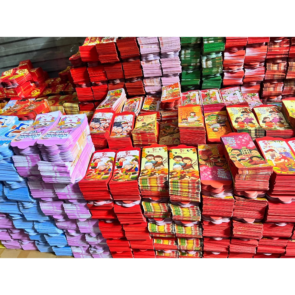 Combo 50 bao lì xì truyền thống tết giáp thìn 2024