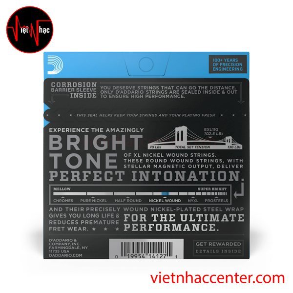 Dây Đàn Guitar Điện D’Addario EXL110