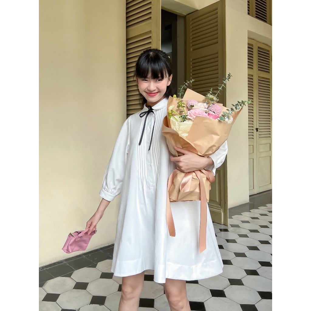Đầm sơ mi dáng xoè tay dài KEIKO DRESS