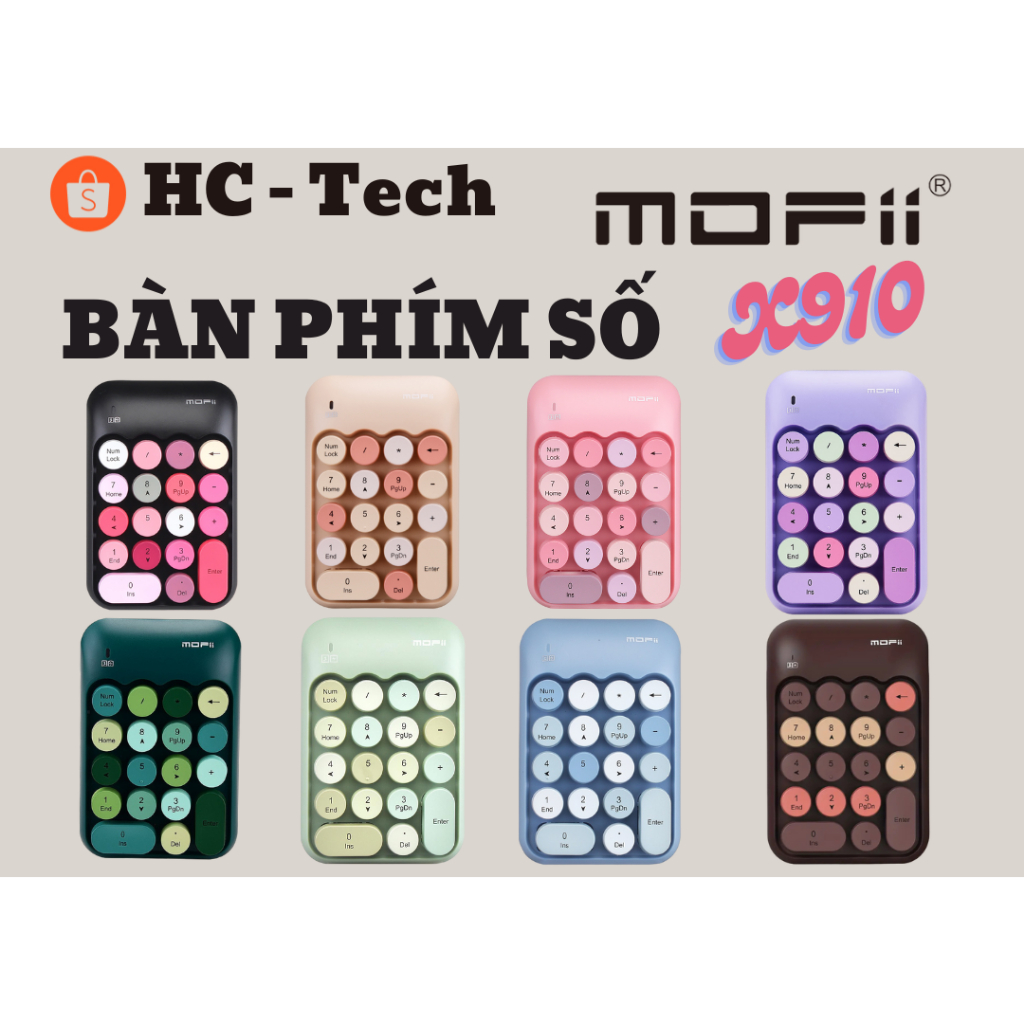 BÀN PHÍM SỐ X910 COLORFUL MOFII