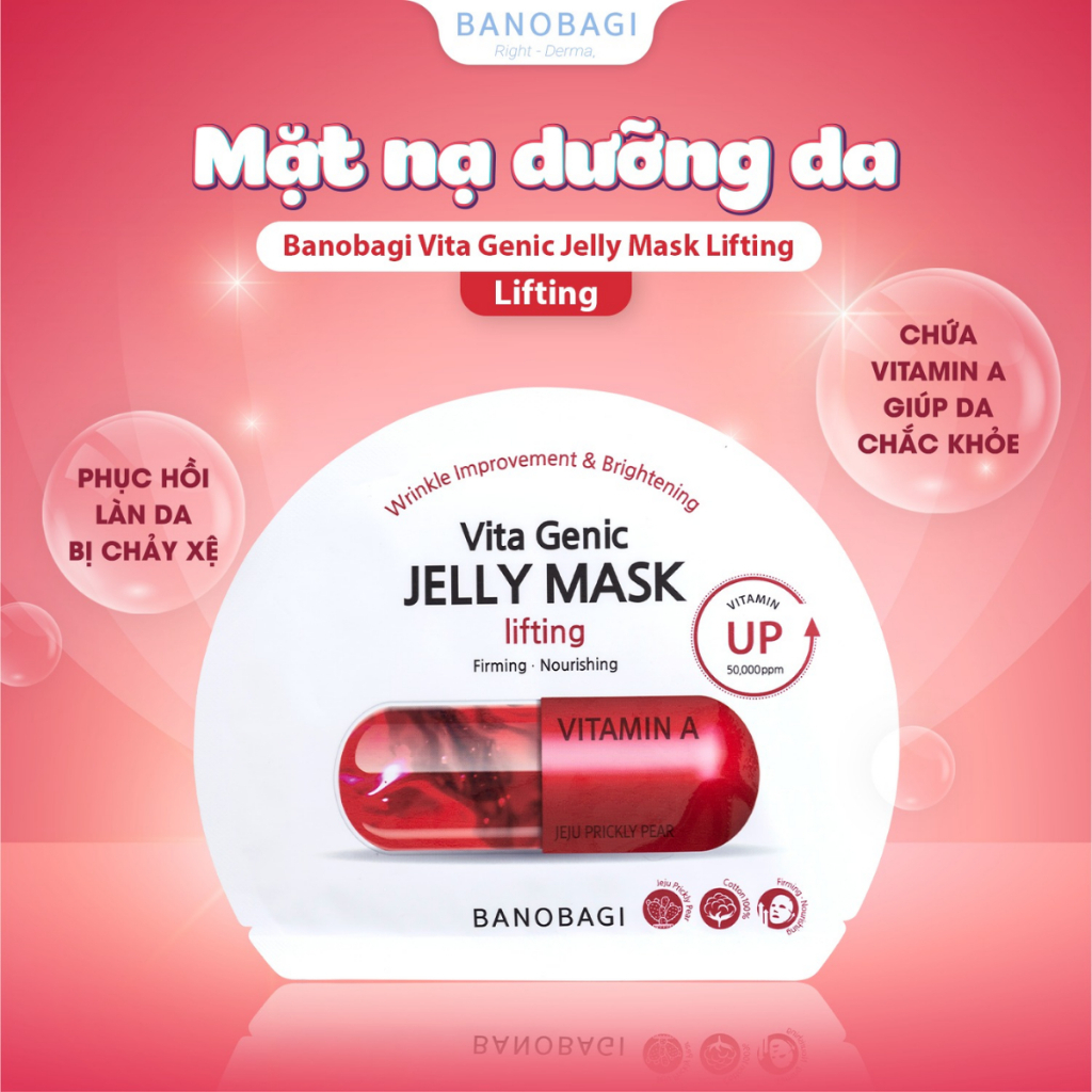Mặt Nạ Dưỡng Da BANOBAGI 30ml Vita Genic Jelly Mask Bổ Sung Vitamin Phục Hồi Tái Tạo Trẻ Hoá Làn Da