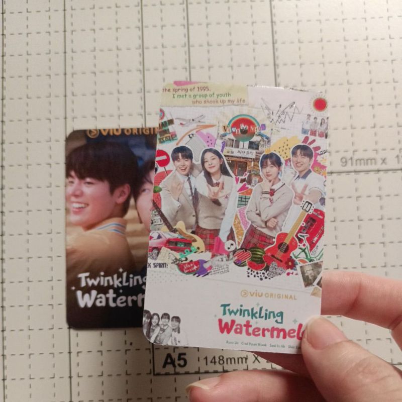 Set 20 card giấy bo góc in 2 mặt ảnh phim Twinkling Watermelon