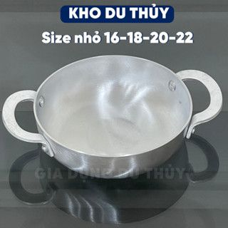 Chảo nhôm đáy bằng, loại chảo nhôm nhỏ size 16-18-20-22 cm đáy sâu phù hợp làm bánh mì chảo, chảo chiên trứng, chảo kho