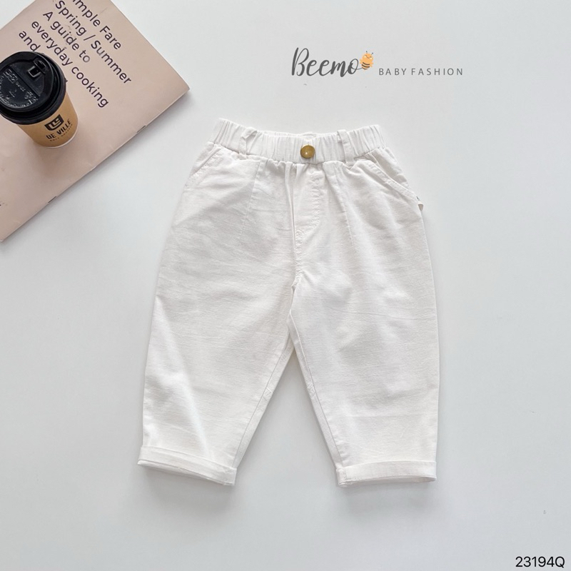Quần dài cho bé trai chất kaki mềm co giãn hãng beemo