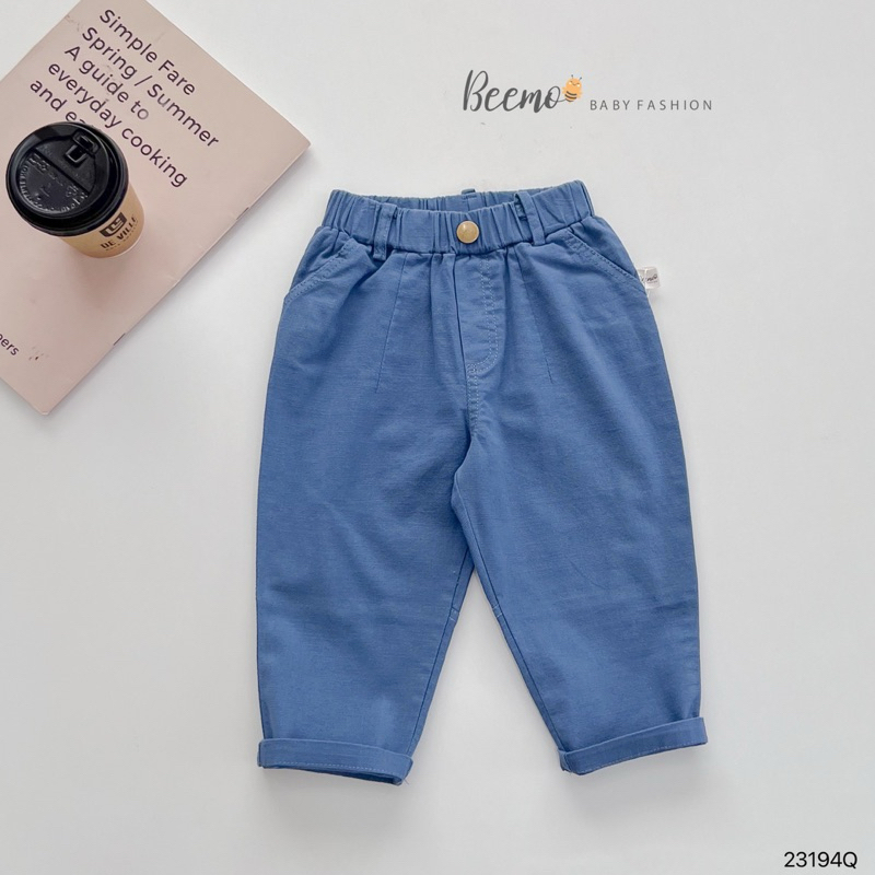 Quần dài cho bé trai chất kaki mềm co giãn hãng beemo