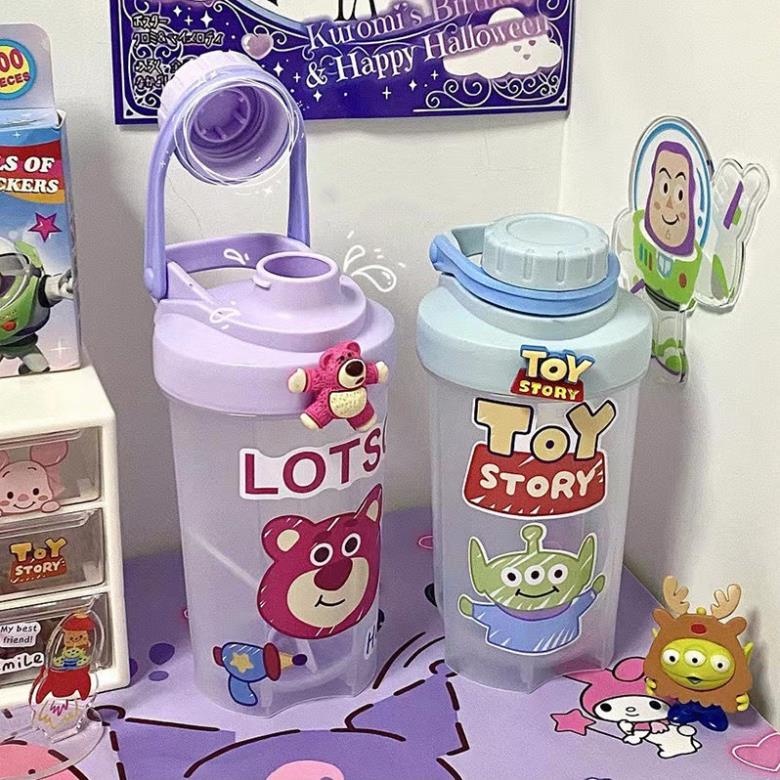 Bình nước 3D bằng nhựa họa tiết gấu dễ thương cho bé 700ml AT10