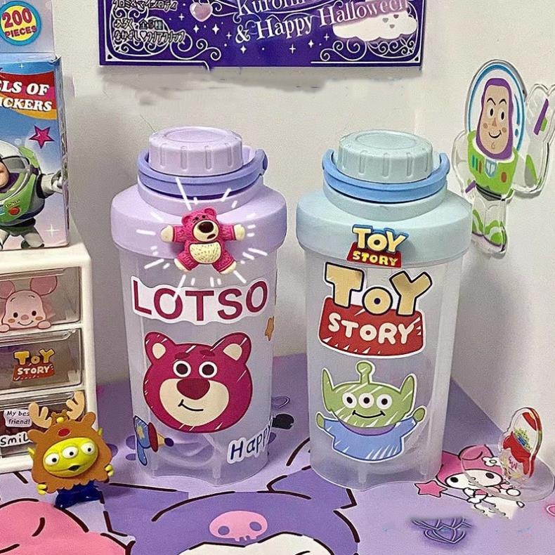 Bình nước 3D bằng nhựa họa tiết gấu dễ thương cho bé 700ml AT10