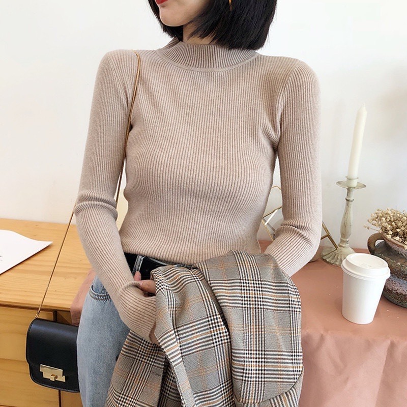 Áo Len Cổ 3 Phân Quảng Châu Siêu Mịn