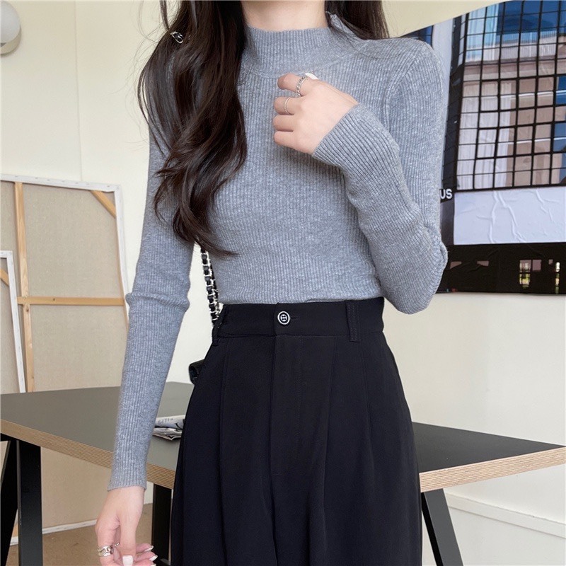 Áo Len Cổ 3 Phân Quảng Châu Siêu Mịn