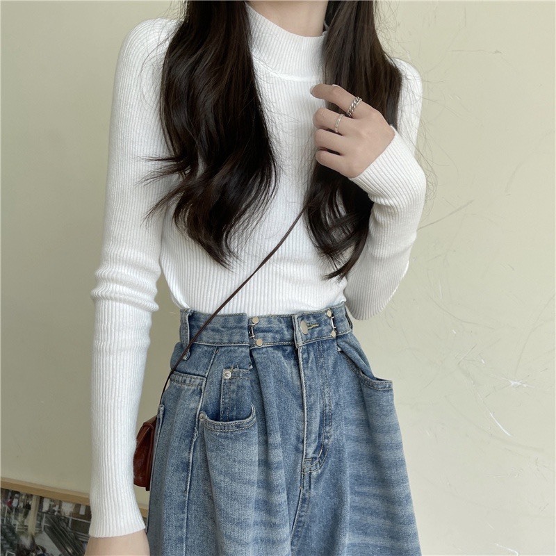 Áo Len Cổ 3 Phân Quảng Châu Siêu Mịn