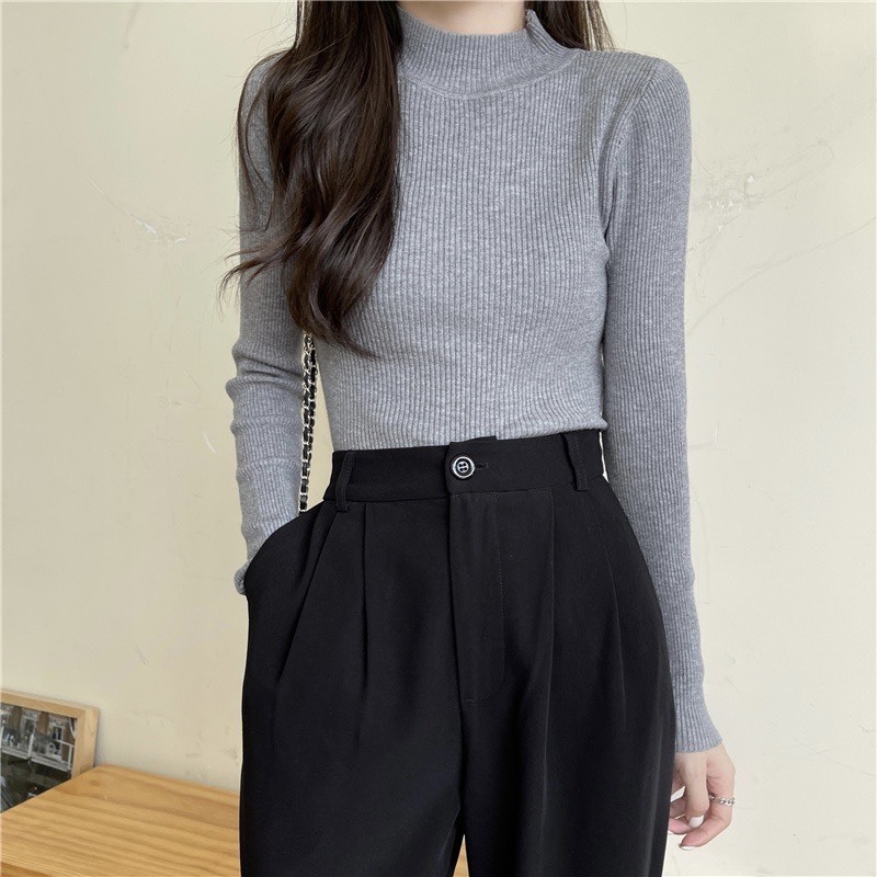 Áo Len Cổ 3 Phân Quảng Châu Siêu Mịn