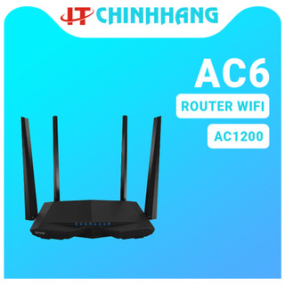 Bộ phát Wifi Tenda AC6 4 anten tốc độ cao xuyên tường - Hàng Chính Hãng