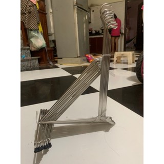 Móc treo lồng chim gắn tường móc treo lồng inox 35cm dầy 5li (Combo 10 chiếc - Tặng kèm vít nở)