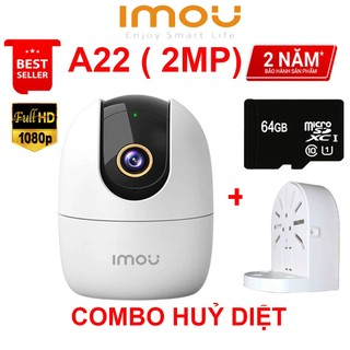 (COMBO) Camera Wifi Imou A22, A32, A42 , A52 1080P, 2K , 3K Còi Hú, Đàm Thoại, Xoay 360 Và Thẻ nhớ Camera - BH 24 Tháng