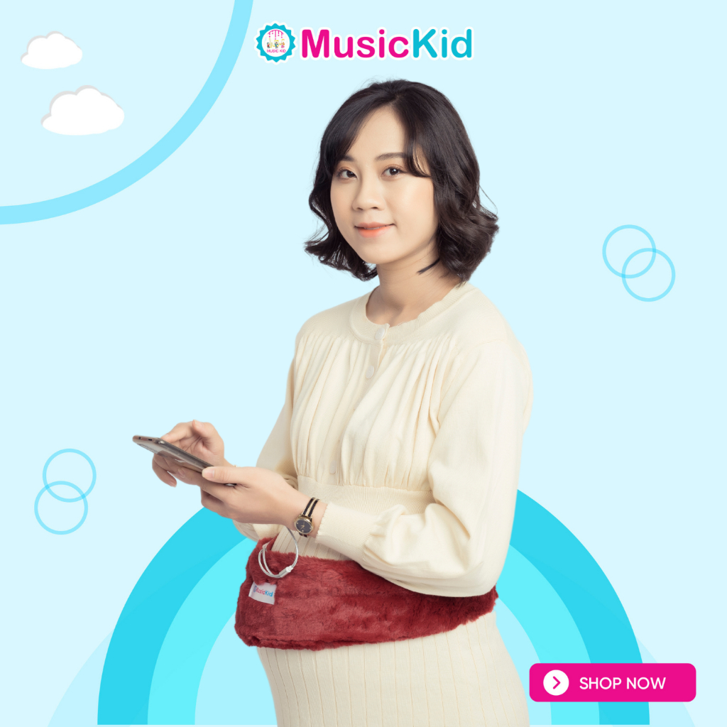 [Tặng tai nghe cho mẹ] - Tai nghe bà bầu cao cấp chính hãng MusicKid  - Tai nghe thai nhi, tai nghe thai giáo MusicKid