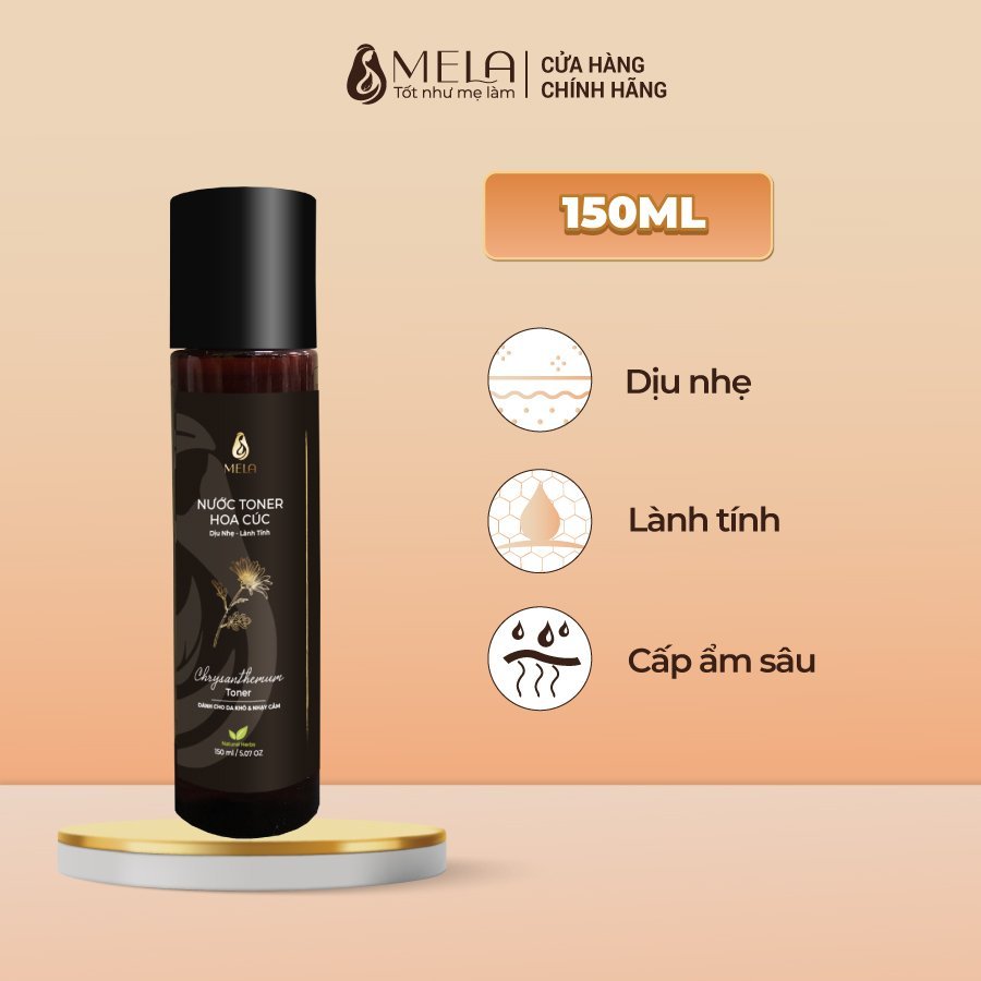 Toner Hoa Cúc Mela Dịu Nhẹ Lành Tính, Nước Cân Bằng Da Giúp Dưỡng Ẩm Da Thu Mờ Lỗ Chân Lông 150ml - ML569