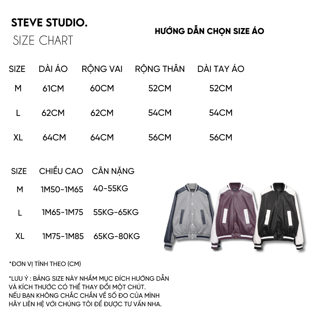 Áo Khoác Bomber Varsity Jacket Steve Basic Leather