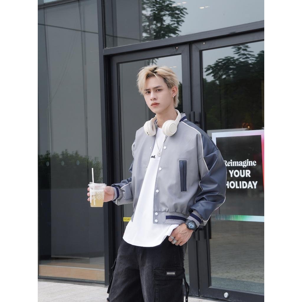 Áo Khoác Bomber Varsity Jacket Steve Basic Leather